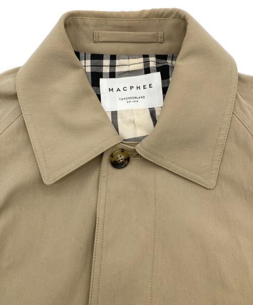 MACPHEE（マカフィー）MACPHEE (マカフィー) シャンブレーツイル ステンカラーコート ベージュ サイズ:34の古着・服飾アイテム