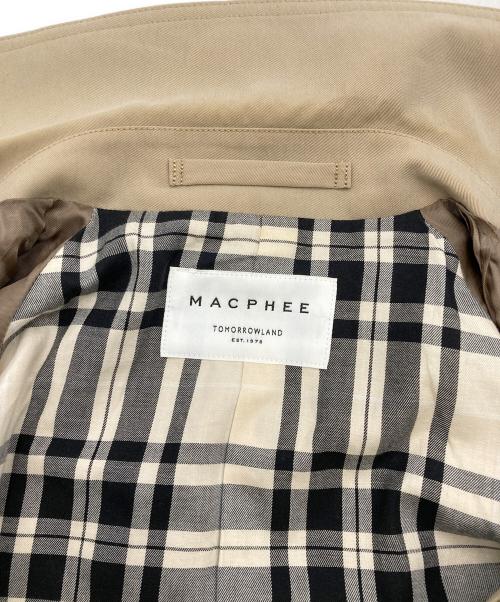 MACPHEE（マカフィー）MACPHEE (マカフィー) シャンブレーツイル ステンカラーコート ベージュ サイズ:34の古着・服飾アイテム