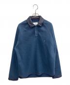 WHIMSYウィムジー）の古着「FLEECE RAGLAN POLOフリースプルオーバー」｜ネイビー