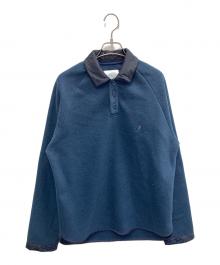 WHIMSY（ウィムジー）の古着「FLEECE RAGLAN POLOフリースプルオーバー」｜ネイビー