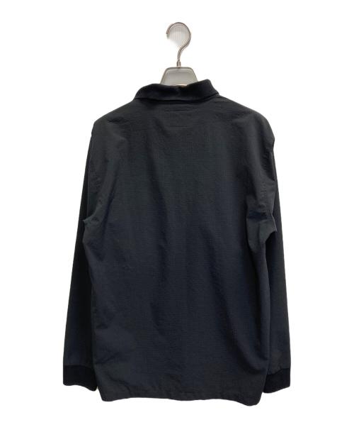 WHIMSY（ウィムジー）WHIMSY (ウィムジー) シアサッカーシャツ ブラック サイズ:Mの古着・服飾アイテム