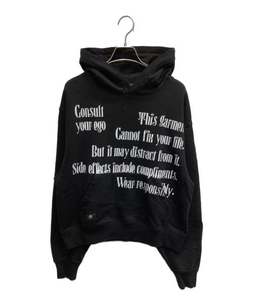 ANTIMID（アンチミッド）ANTIMID (アンチミッド) BIG LOGO HOODIE ブラック サイズ:Mの古着・服飾アイテム
