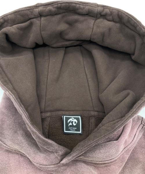 ANTIMID（アンチミッド）ANTIMID (アンチミッド) PIGMENT  HOODIE ブラウン サイズ:Sの古着・服飾アイテム