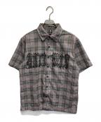 ANTIMIDアンチミッド）の古着「LOGO SHIRT」｜ブラウン