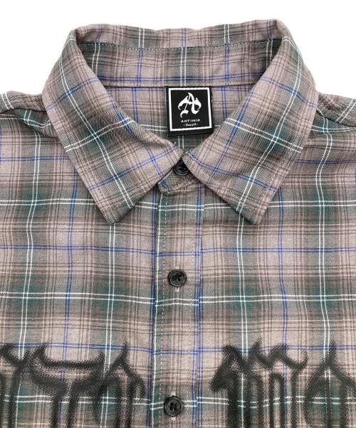 ANTIMID（アンチミッド）ANTIMID (アンチミッド) LOGO SHIRT ブラウン サイズ:Sの古着・服飾アイテム
