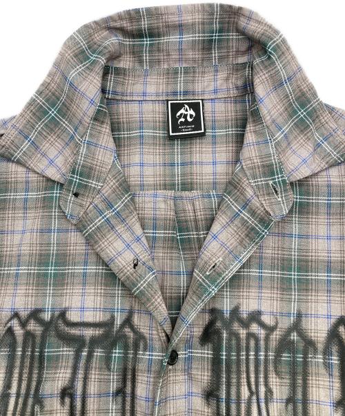 ANTIMID（アンチミッド）ANTIMID (アンチミッド) LOGO SHIRT ブラウン サイズ:Sの古着・服飾アイテム