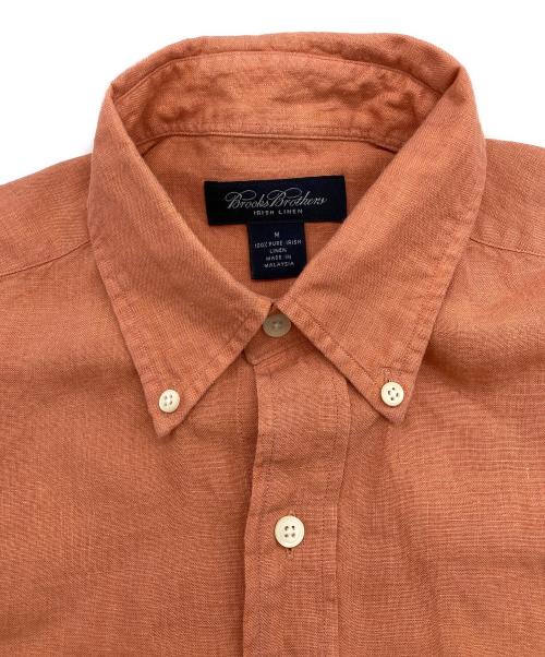 BROOKS BROTHERS（ブルックスブラザーズ）BROOKS BROTHERS (ブルックスブラザーズ) リネンボタンダウンシャツ オレンジ サイズ:Mの古着・服飾アイテム