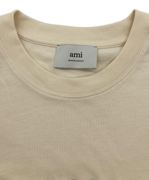 ami（アミ）ami (アミ) オーガニックコットンジャージー Tシャツ ベージュ サイズ:Lの古着・服飾アイテム