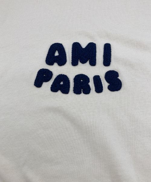 ami（アミ）ami (アミ) オーガニックコットンジャージー Tシャツ ベージュ サイズ:Lの古着・服飾アイテム