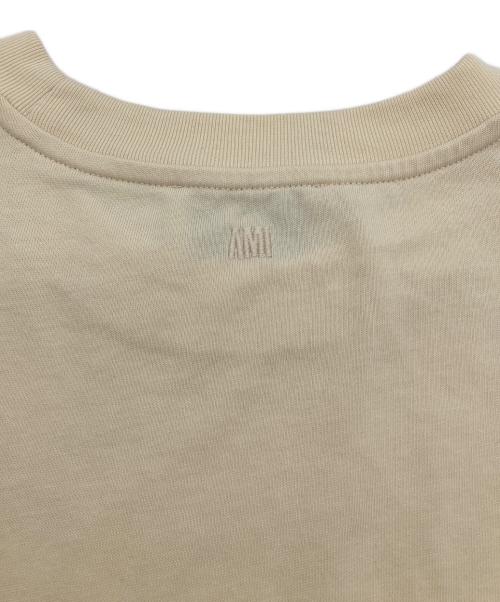 ami（アミ）ami (アミ) オーガニックコットンジャージー Tシャツ ベージュ サイズ:Lの古着・服飾アイテム