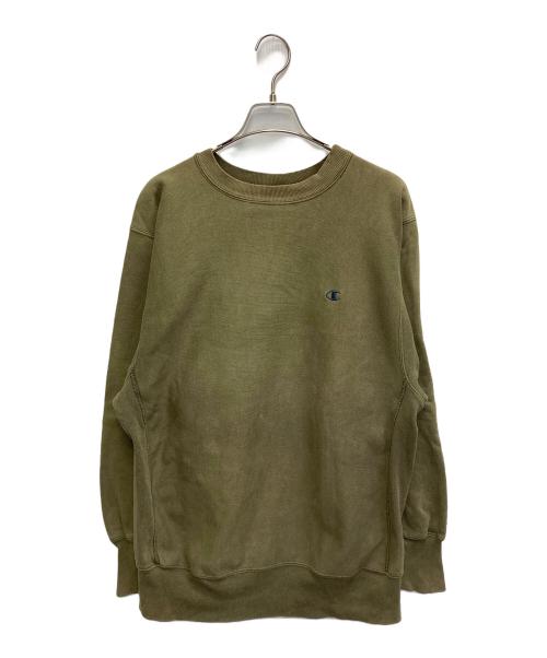 Champion REVERSE WEAVE（チャンピオン リバース ウィーブ）Champion REVERSE WEAVE (チャンピオン リバース ウィーブ) Reverse Weave Sweatshirt オリーブ サイズ:XLの古着・服飾アイテム