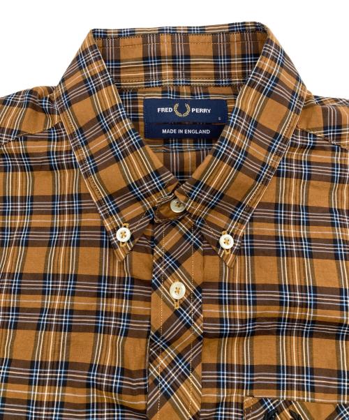 FRED PERRY（フレッドペリー）FRED PERRY (フレッドペリー) ボタンダウンチェックシャツ ブラウン サイズ:Sの古着・服飾アイテム
