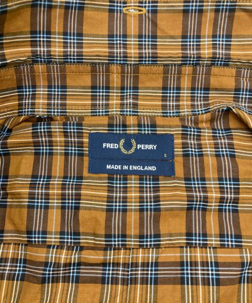 FRED PERRY（フレッドペリー）FRED PERRY (フレッドペリー) ボタンダウンチェックシャツ ブラウン サイズ:Sの古着・服飾アイテム