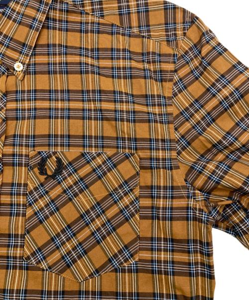 FRED PERRY（フレッドペリー）FRED PERRY (フレッドペリー) ボタンダウンチェックシャツ ブラウン サイズ:Sの古着・服飾アイテム