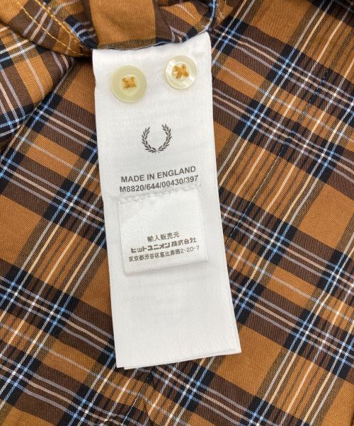 FRED PERRY（フレッドペリー）FRED PERRY (フレッドペリー) ボタンダウンチェックシャツ ブラウン サイズ:Sの古着・服飾アイテム