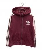 adidasアディダス）の古着「ジップパーカー」｜ボルドー