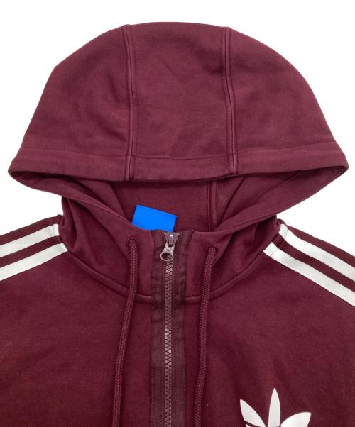 adidas（アディダス）adidas (アディダス) ジップパーカー ボルドー サイズ:Lの古着・服飾アイテム