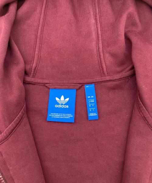 adidas（アディダス）adidas (アディダス) ジップパーカー ボルドー サイズ:Lの古着・服飾アイテム