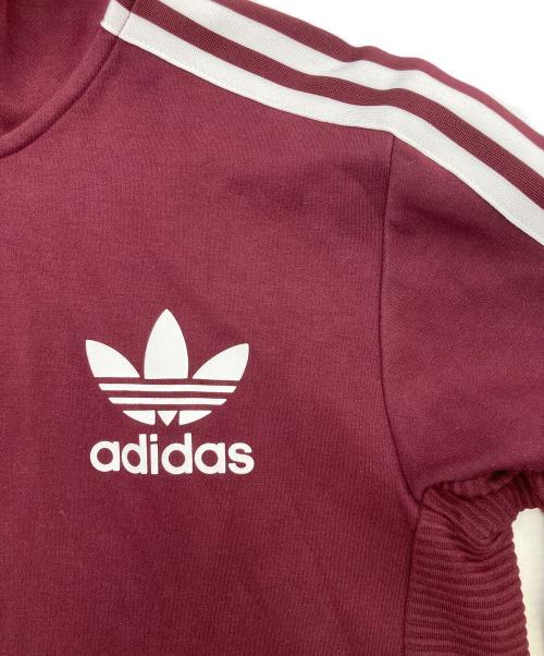 adidas（アディダス）adidas (アディダス) ジップパーカー ボルドー サイズ:Lの古着・服飾アイテム
