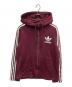 adidas（アディダス）の古着「ジップパーカー」｜ボルドー