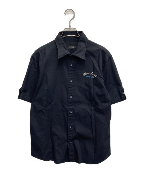BURBERRY BLACK LABEL（バーバリーブラックレーベル）BURBERRY BLACK LABEL (バーバリーブラックレーベル) ロゴ半袖シャツ ブラック サイズ:Sの古着・服飾アイテム