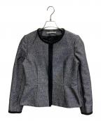 theory luxeセオリーリュクス）の古着「ノーカラーツイードジャケット」｜ネイビー
