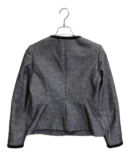 theory luxe（セオリーリュクス）theory luxe (セオリーリュクス) ノーカラーツイードジャケット ネイビー サイズ:Mの古着・服飾アイテム