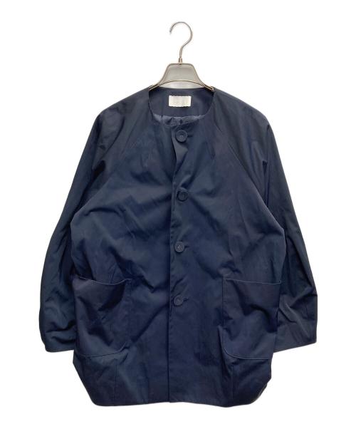 rosy monster（ロージーモンスター）rosy monster (ロージーモンスター) ノーカラーラグランコート ネイビー サイズ:FREEの古着・服飾アイテム