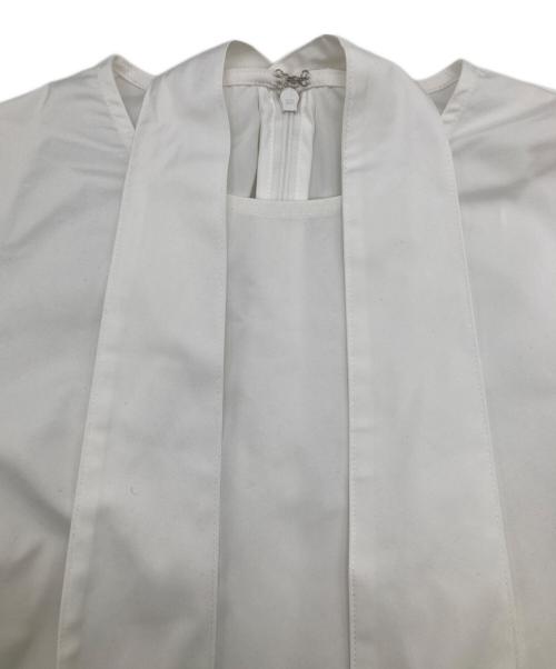 L.elu（エル）L.ELU (エル) ボウタイブラウス ホワイト サイズ:FREEの古着・服飾アイテム