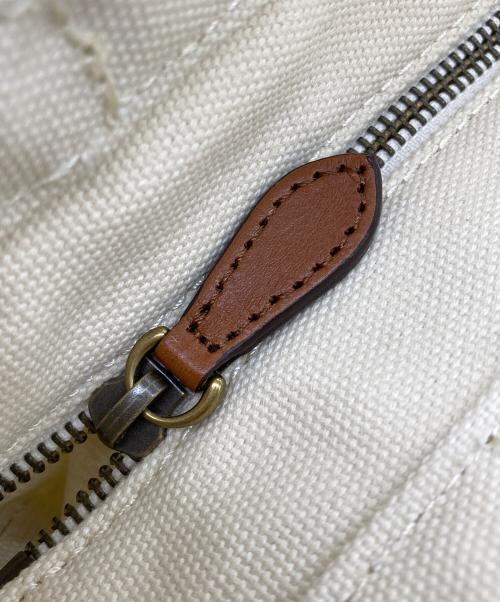 POLO RALPH LAUREN（ポロ・ラルフローレン）POLO RALPH LAUREN (ポロ・ラルフローレン) ポロべアキャンパスハンドバッグ ベージュの古着・服飾アイテム