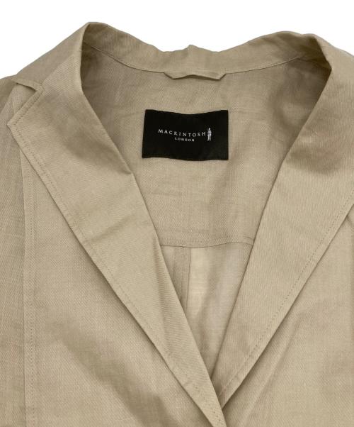 MACKINTOSH LONDON（マッキントッシュ ロンドン）MACKINTOSH LONDON (マッキントッシュ ロンドン) シアーラミージャケット ベージュ サイズ:38の古着・服飾アイテム