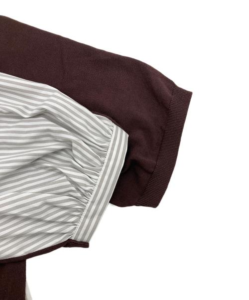 Aquascutum（アクアスキュータム）Aquascutum (アクアスキュータム) シャツコンビニット ブラウン サイズ:8の古着・服飾アイテム