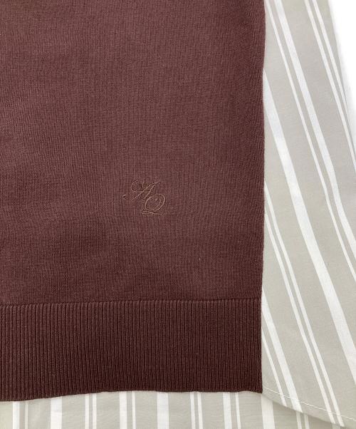 Aquascutum（アクアスキュータム）Aquascutum (アクアスキュータム) シャツコンビニット ブラウン サイズ:8の古着・服飾アイテム