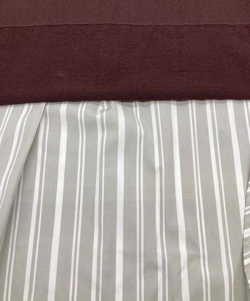 Aquascutum（アクアスキュータム）Aquascutum (アクアスキュータム) シャツコンビニット ブラウン サイズ:8の古着・服飾アイテム