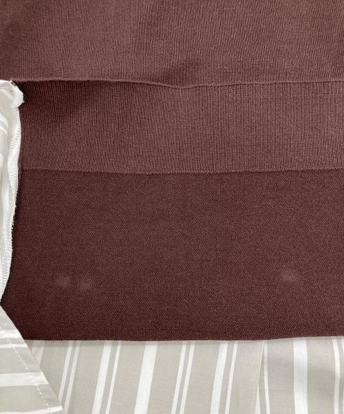 Aquascutum（アクアスキュータム）Aquascutum (アクアスキュータム) シャツコンビニット ブラウン サイズ:8の古着・服飾アイテム