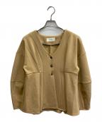 OLUNオルン）の古着「コクーンペプラムカーディガン」｜ベージュ