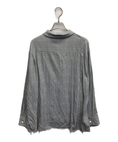 ANCELLM（アンセルム）ANCELLM (アンセルム) AGING RAYON CHECK SHIRT ブルー サイズ:SIZE1の古着・服飾アイテム