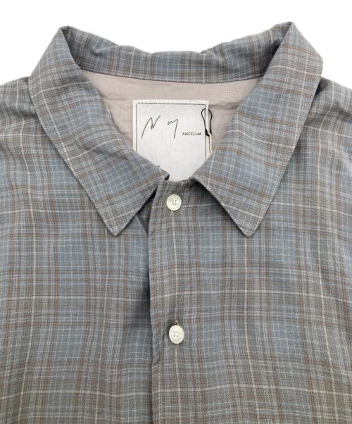 ANCELLM（アンセルム）ANCELLM (アンセルム) AGING RAYON CHECK SHIRT ブルー サイズ:SIZE1の古着・服飾アイテム