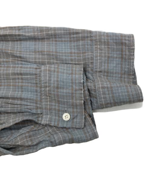 ANCELLM（アンセルム）ANCELLM (アンセルム) AGING RAYON CHECK SHIRT ブルー サイズ:SIZE1の古着・服飾アイテム