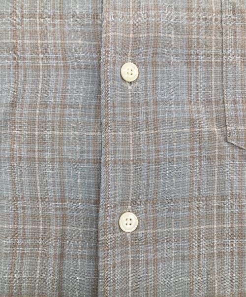 ANCELLM（アンセルム）ANCELLM (アンセルム) AGING RAYON CHECK SHIRT ブルー サイズ:SIZE1の古着・服飾アイテム