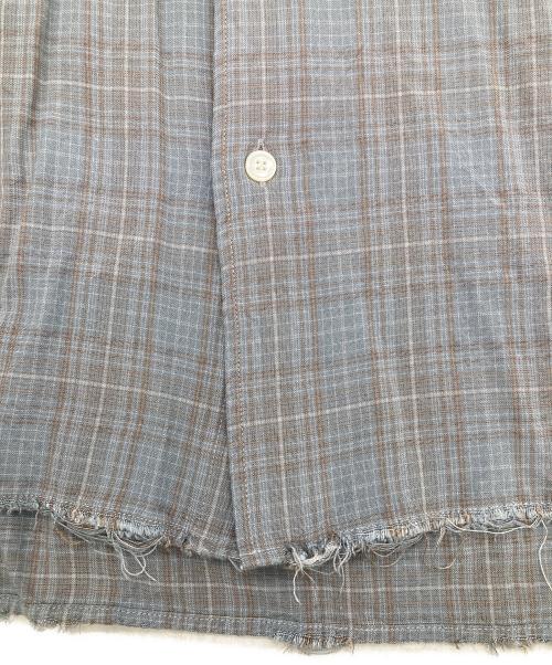 ANCELLM（アンセルム）ANCELLM (アンセルム) AGING RAYON CHECK SHIRT ブルー サイズ:SIZE1の古着・服飾アイテム