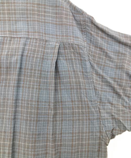 ANCELLM（アンセルム）ANCELLM (アンセルム) AGING RAYON CHECK SHIRT ブルー サイズ:SIZE1の古着・服飾アイテム