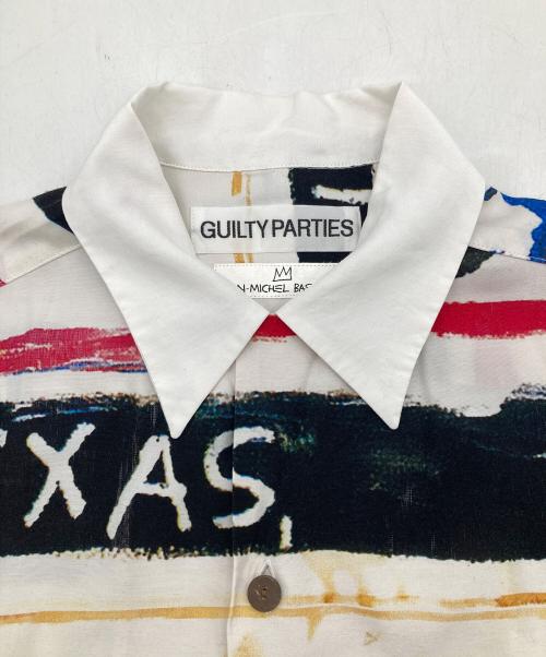 GUILTY PARTIES（ギルティーパーティーズ）GUILTY PARTIES (ギルティーパーティーズ) JEAN-MICHEL BASQUIAT (ジャン ミシェル バスキア) S/S HAWAIAN SHIRT ホワイト サイズ:Mの古着・服飾アイテム