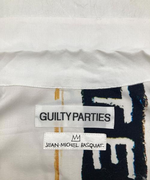GUILTY PARTIES（ギルティーパーティーズ）GUILTY PARTIES (ギルティーパーティーズ) JEAN-MICHEL BASQUIAT (ジャン ミシェル バスキア) S/S HAWAIAN SHIRT ホワイト サイズ:Mの古着・服飾アイテム
