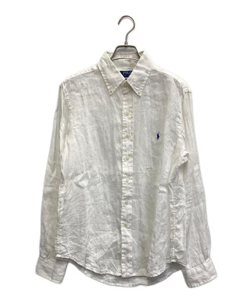 POLO RALPH LAUREN（ポロ・ラルフローレン）POLO RALPH LAUREN (ポロ・ラルフローレン) リネンシャツ ホワイト サイズ:Sの古着・服飾アイテム