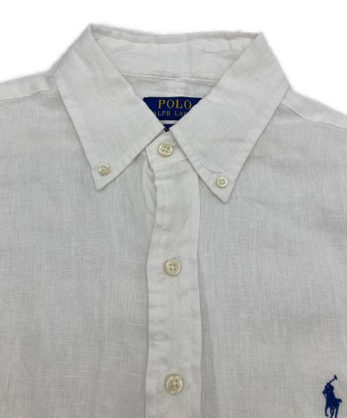 POLO RALPH LAUREN（ポロ・ラルフローレン）POLO RALPH LAUREN (ポロ・ラルフローレン) リネンシャツ ホワイト サイズ:Sの古着・服飾アイテム