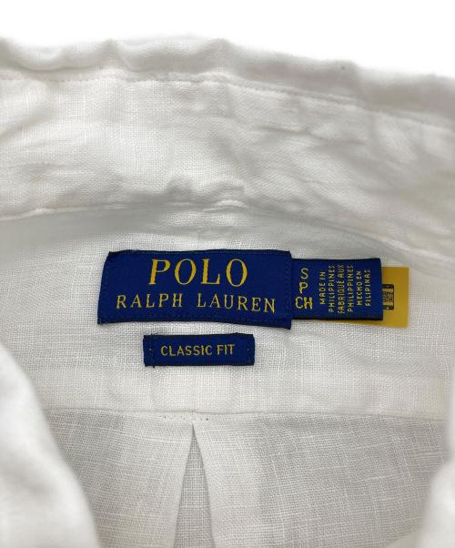 POLO RALPH LAUREN（ポロ・ラルフローレン）POLO RALPH LAUREN (ポロ・ラルフローレン) リネンシャツ ホワイト サイズ:Sの古着・服飾アイテム