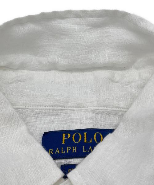 POLO RALPH LAUREN（ポロ・ラルフローレン）POLO RALPH LAUREN (ポロ・ラルフローレン) リネンシャツ ホワイト サイズ:Sの古着・服飾アイテム