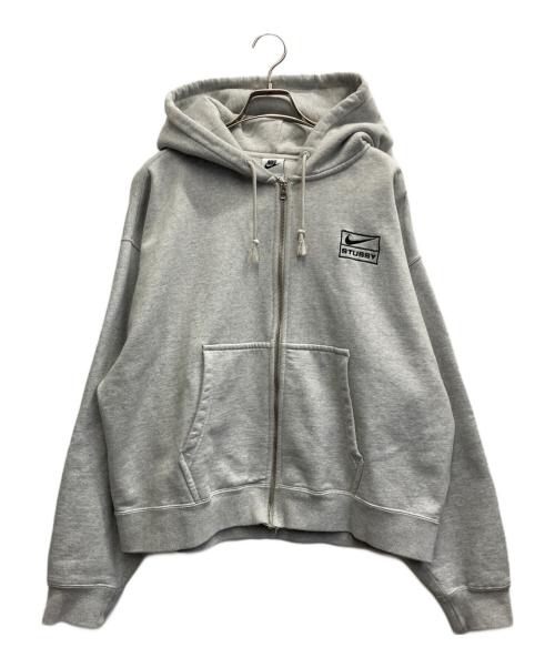 stussy（ステューシー）stussy (ステューシー) NIKE (ナイキ) Fleece Zip Hoodie グレー サイズ:Lの古着・服飾アイテム