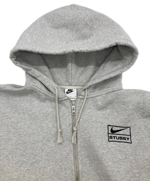 stussy（ステューシー）stussy (ステューシー) NIKE (ナイキ) Fleece Zip Hoodie グレー サイズ:Lの古着・服飾アイテム